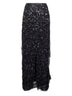 Black Crispy silk Column Couture skirt