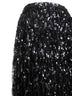 Black Crispy silk Column Couture skirt