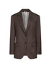 Brown twill single-breasted blazer