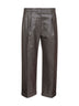 Brown Sparkling twill Chino Pleated trousers