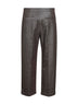 Brown Sparkling twill Chino Pleated trousers