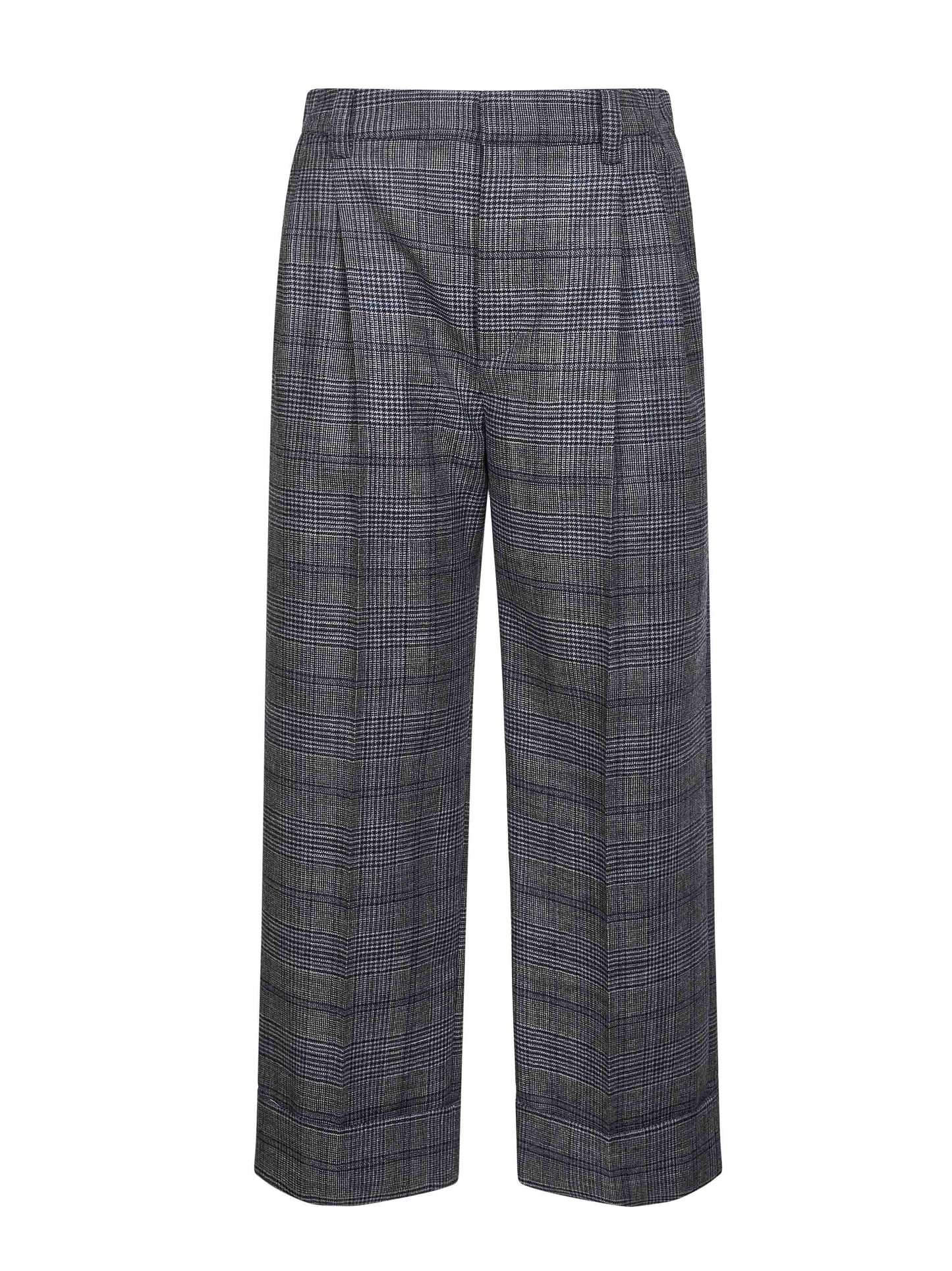 Grey Prince of Wales Sartorial Crop trousers
