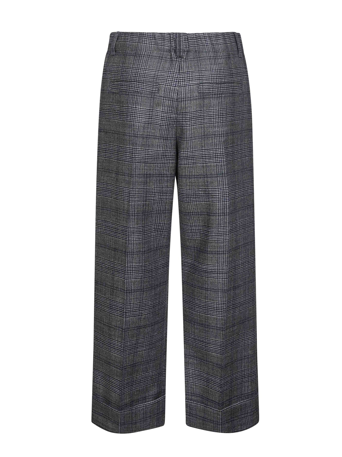 Grey Prince of Wales Sartorial Crop trousers
