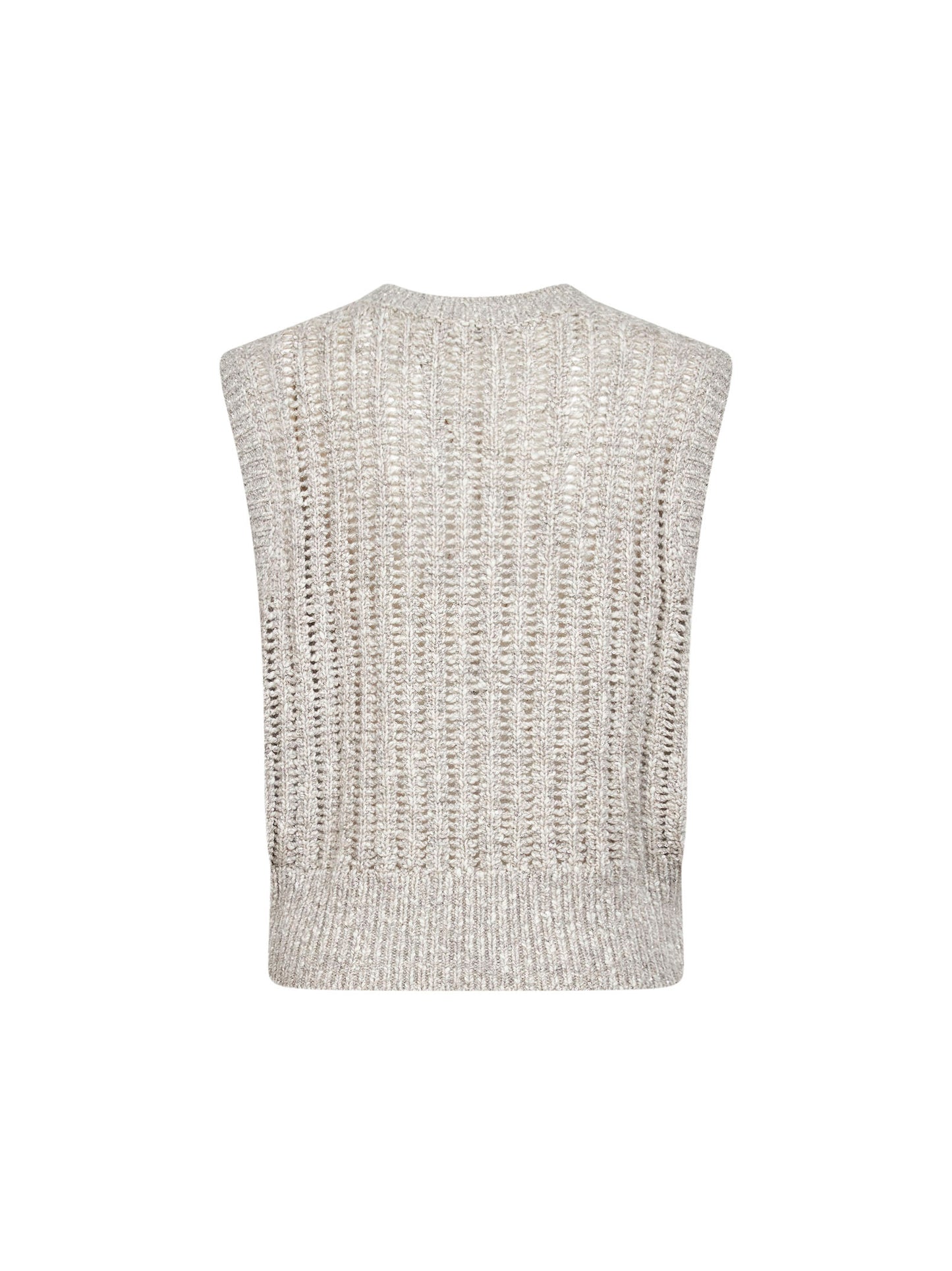 Grey cashmere blend Dazzling Rib vest