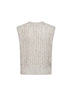 Grey cashmere blend Dazzling Rib vest
