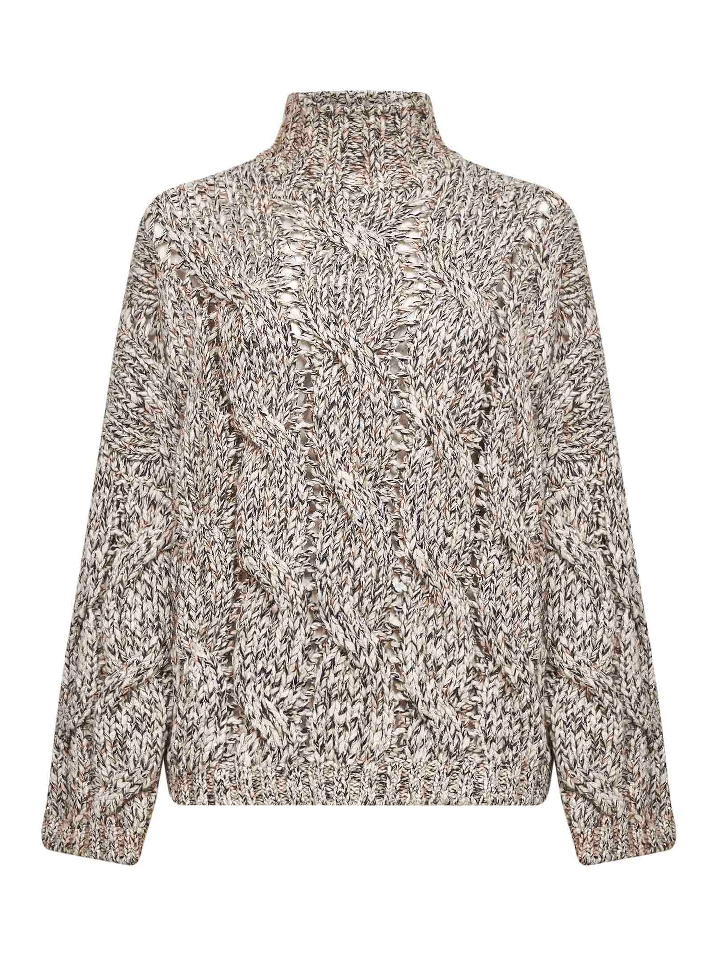 Multicolor Dazzling Chiné mock neck sweater