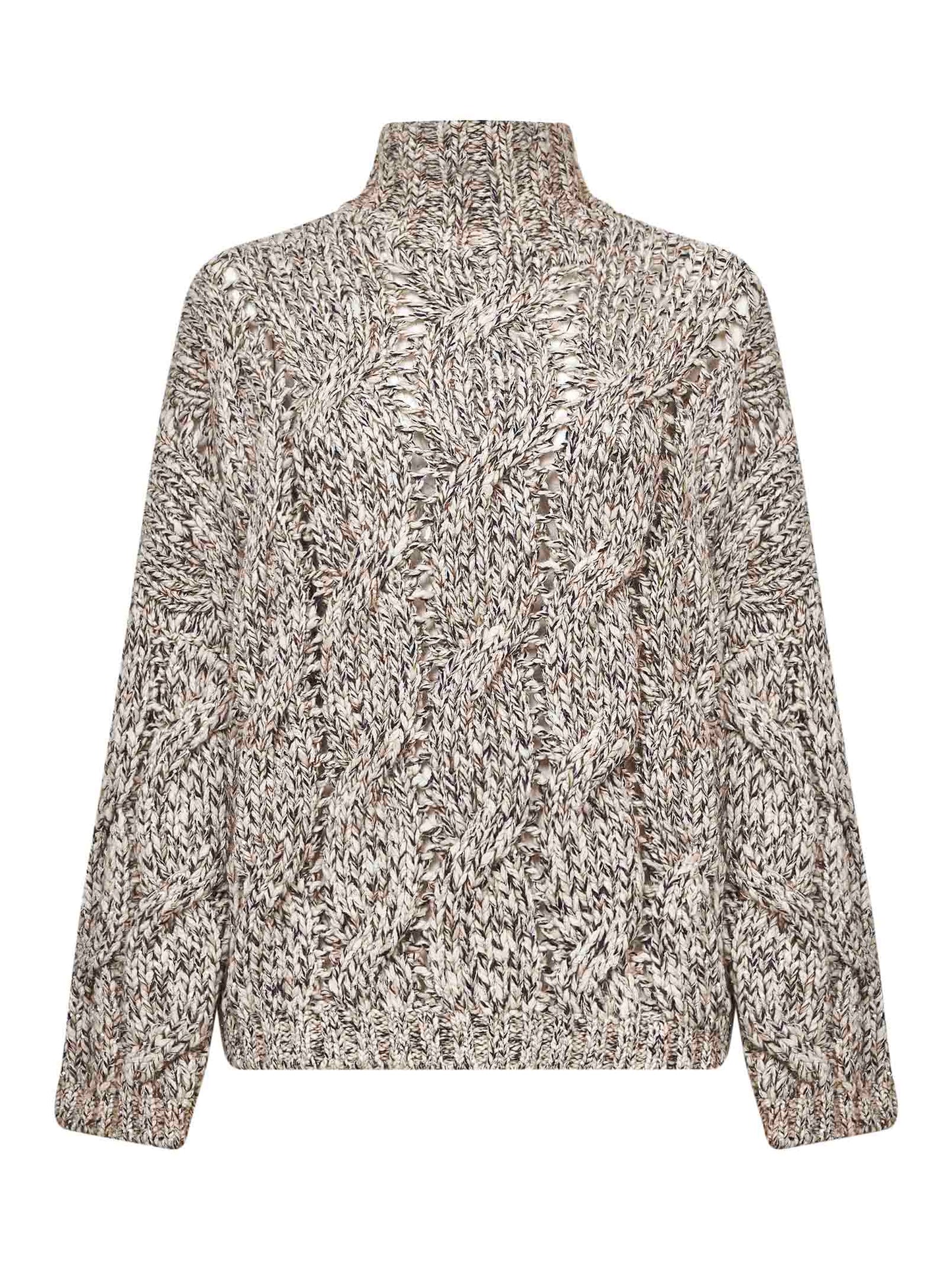 Multicolor Dazzling Chiné mock neck sweater