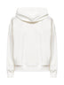 White Shiny Trims zip-up hoodie