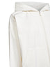 White Shiny Trims zip-up hoodie