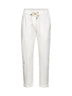 White stretch fleece monili Track trousers