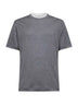 T-shirt in jersey di misto seta grigio con Faux Layering