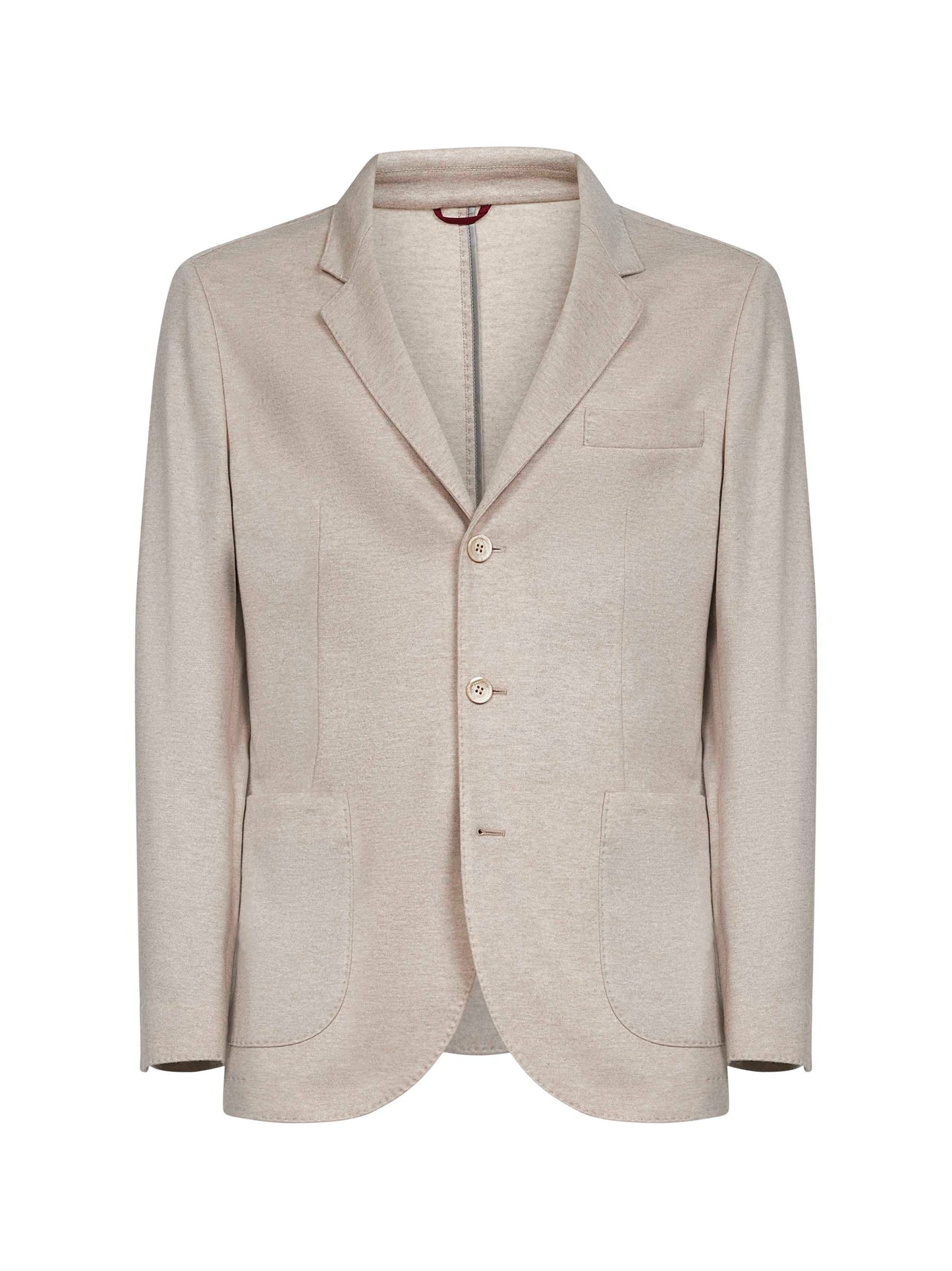 Giacca in jersey di cashmere beige