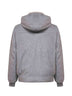 Grey wool hooded down jacket