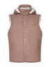 Clay wool padded hooded vest