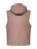 Clay wool padded hooded vest