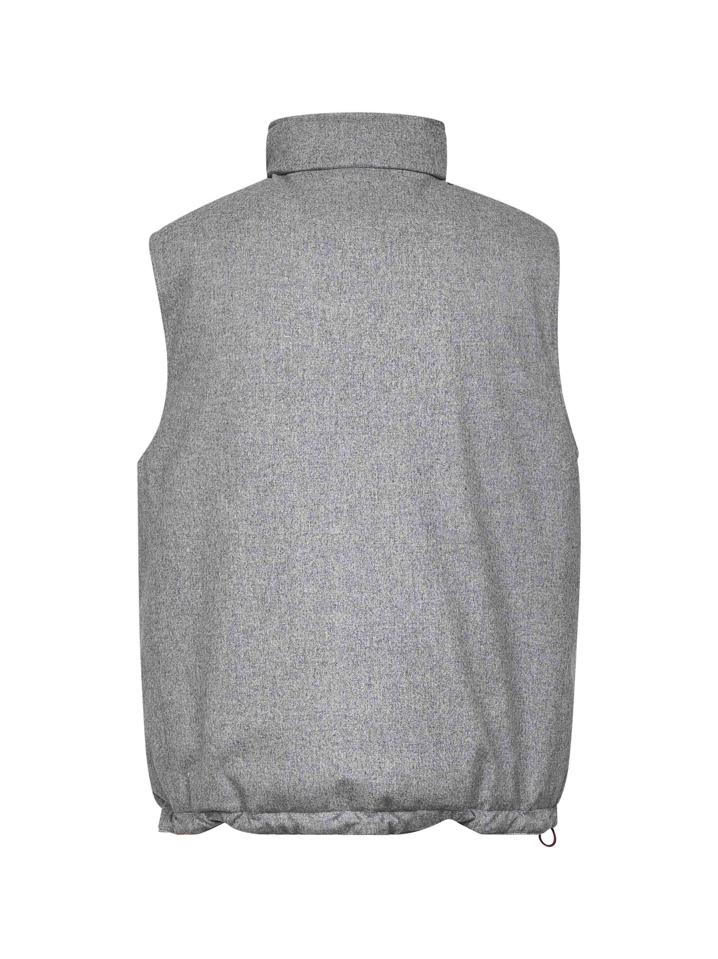 Grey wool canvas padded vest