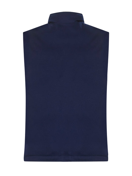 Blue wool canvas padded vest