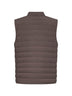 Brown bonded nylon down vest