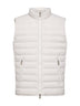 Ivory bonded taffeta padded vest