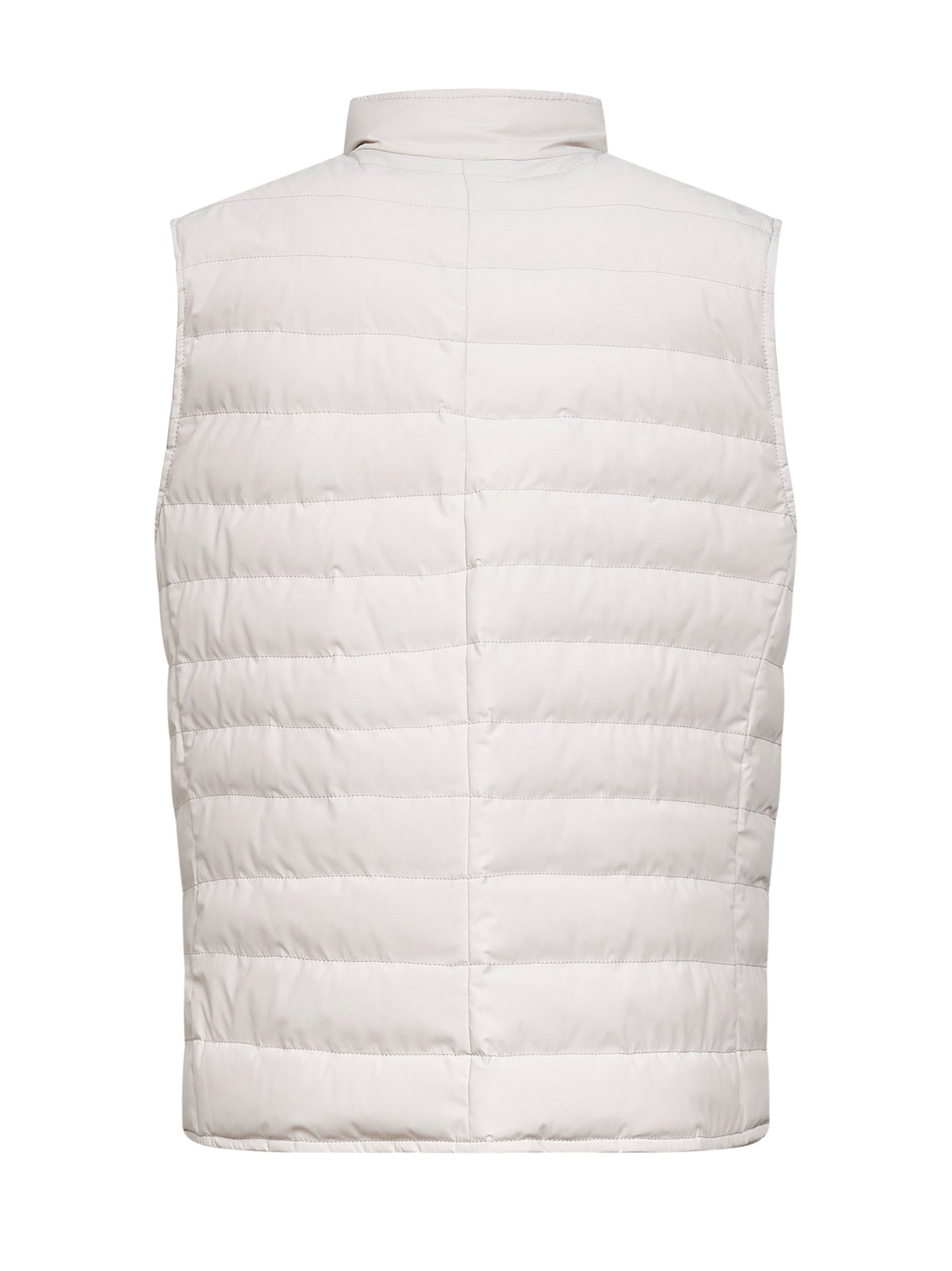 Ivory bonded taffeta padded vest