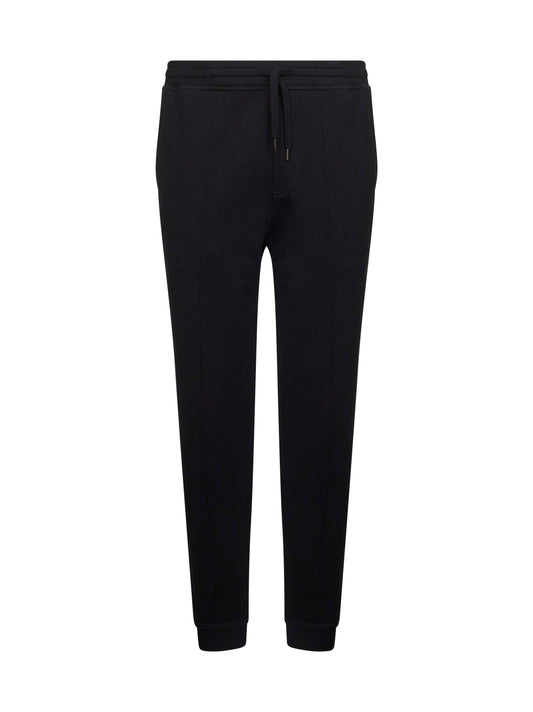 Joggers in felpa double nera