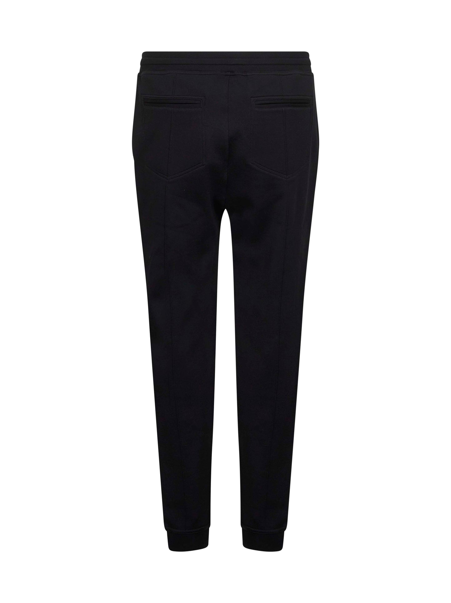 Black double fleece jogger trousers