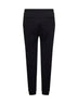 Black double fleece jogger trousers