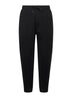 Black techno cotton joggers