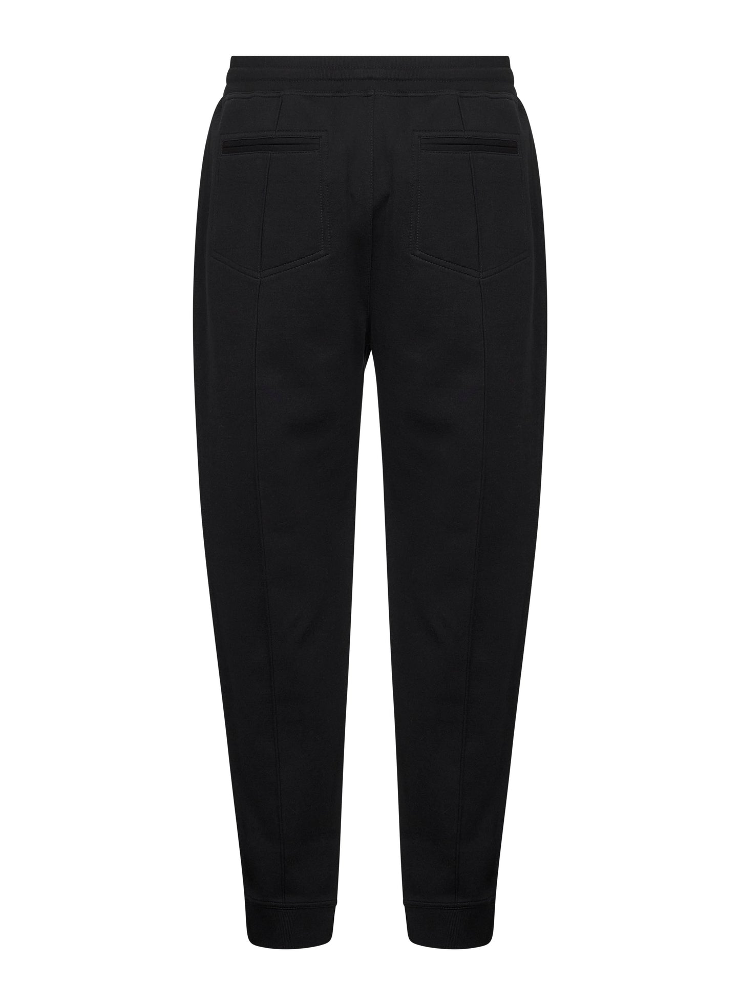 Black techno cotton joggers