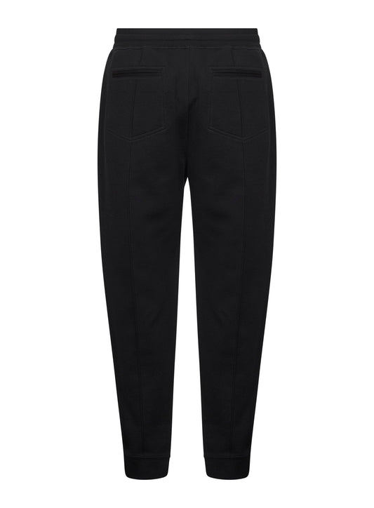 Black techno cotton joggers