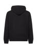 Felpa con zip e cappuccio in felpa double nera