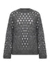 Maglia Dazzling Net in mohair e lana Wispy grigio