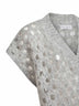 Grey mohair and Wispy wool Dazzling Net vest