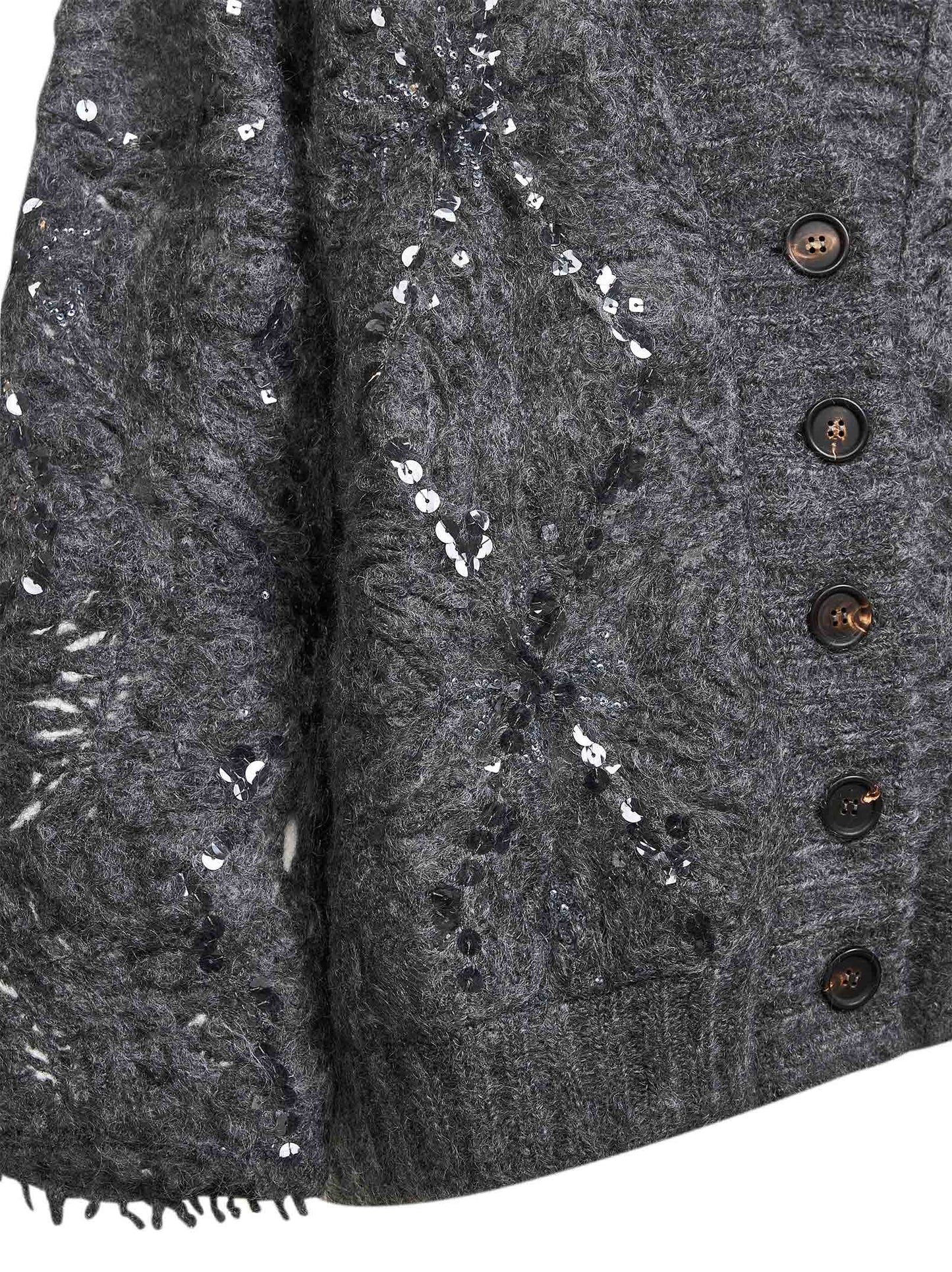 Grey wool knit Dazzling cardigan