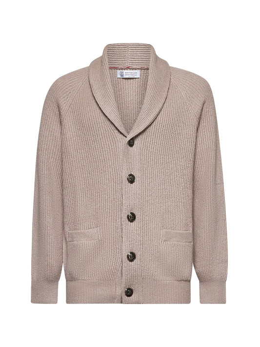 Jute malfilé cotton cardigan