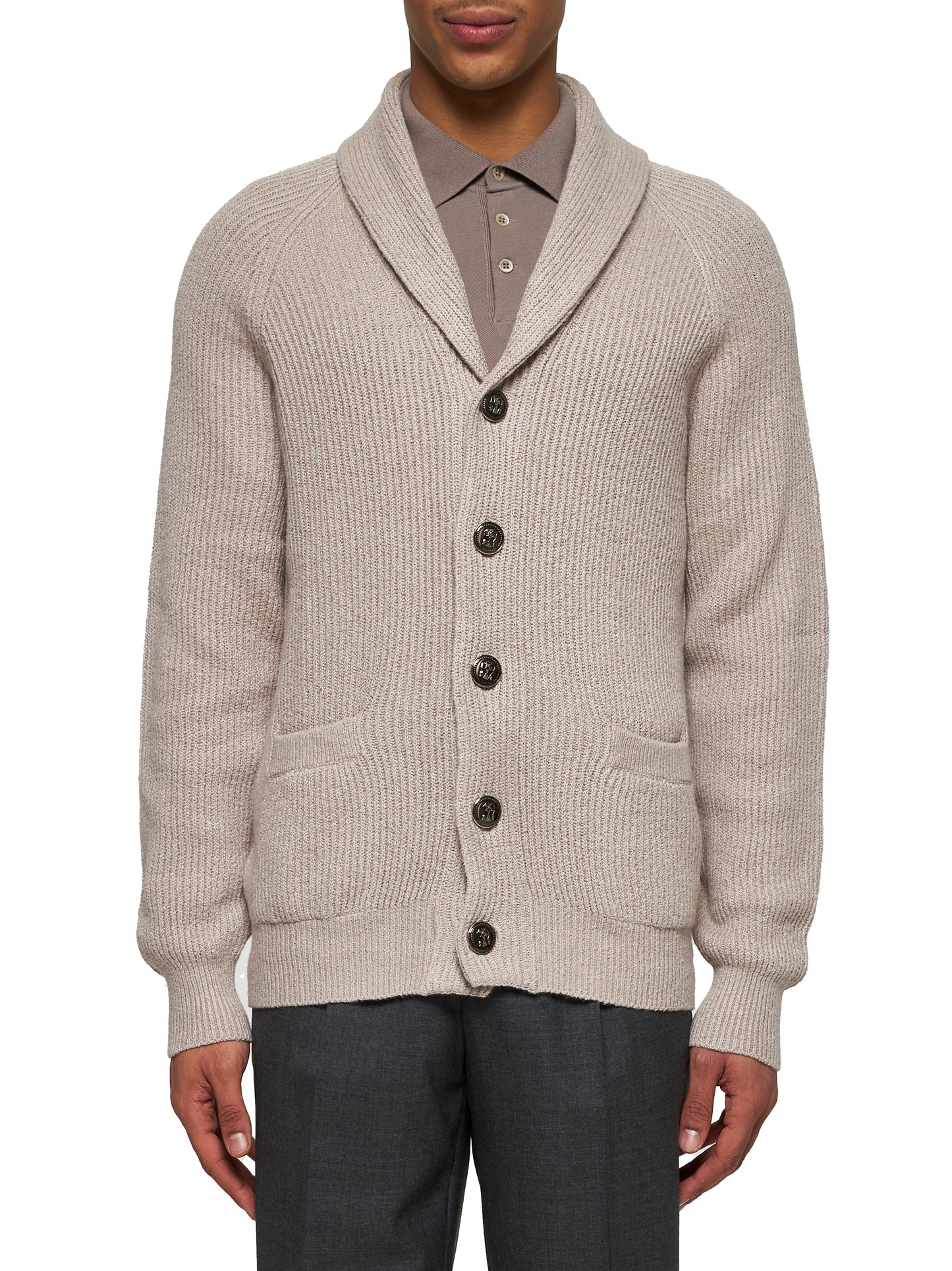 Jute malfilé cotton cardigan