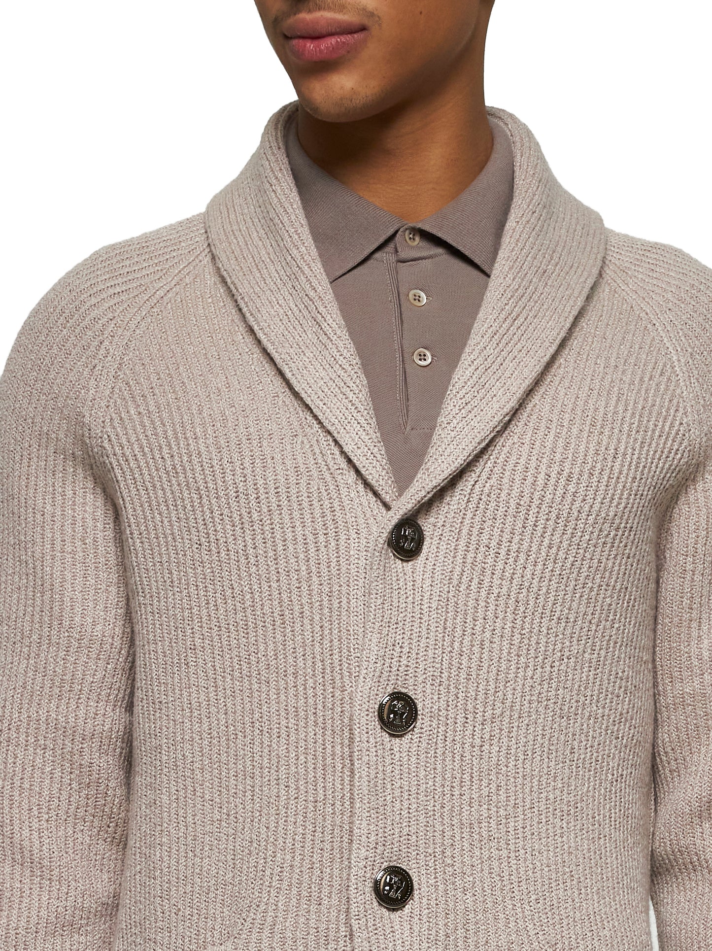 Jute malfilé cotton cardigan