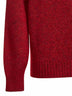 Red alpaca blend flecked turtleneck sweater