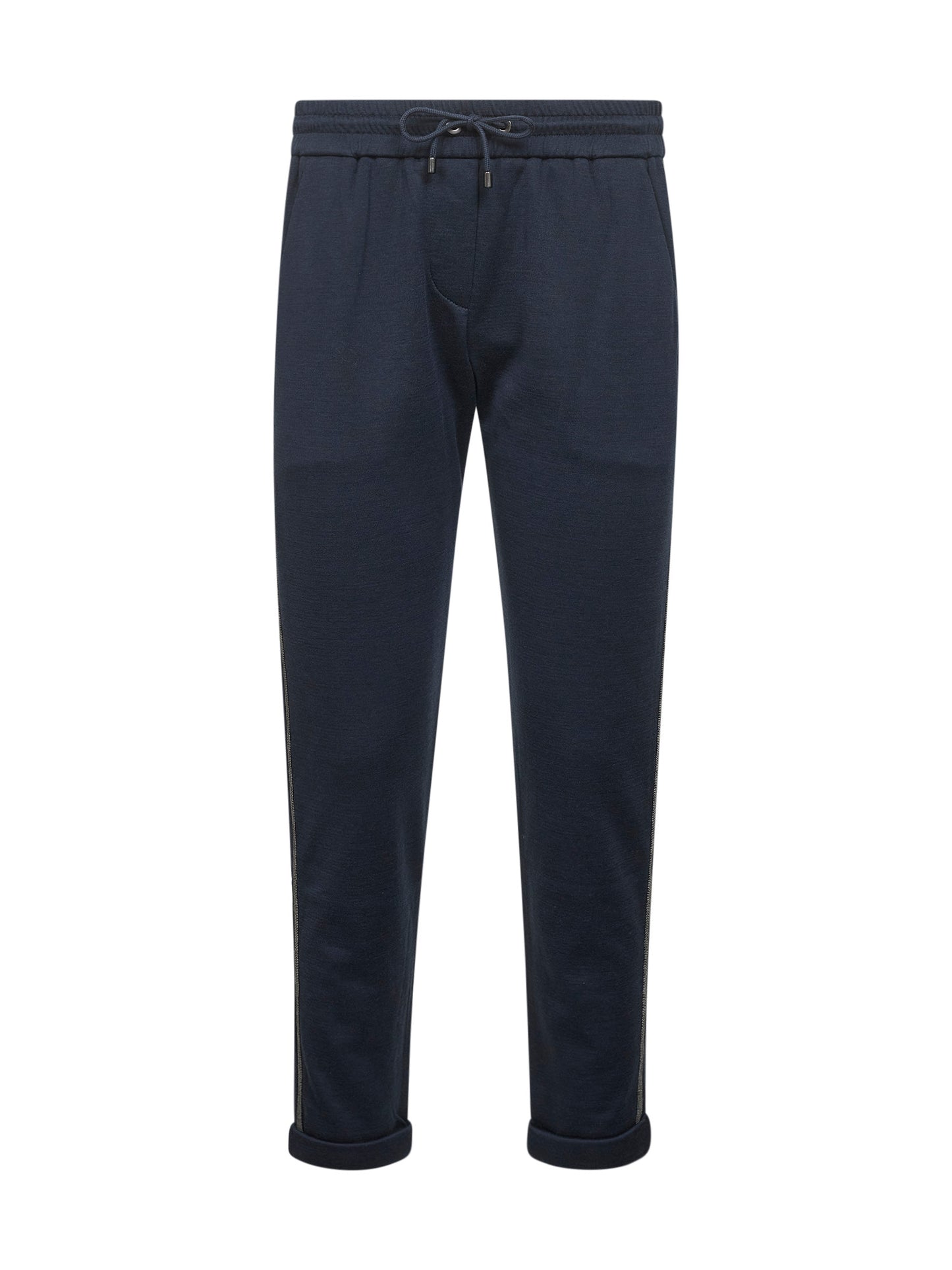 Blue interlock Precious Stripe trousers