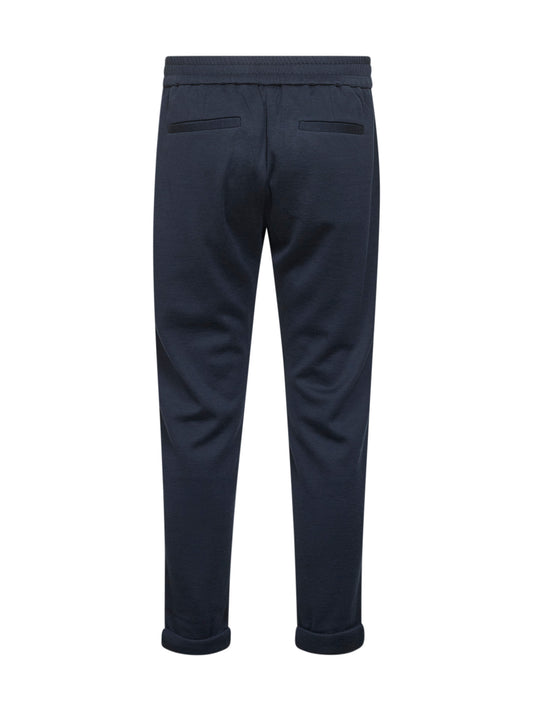 Blue interlock Precious Stripe trousers