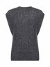 Gilet Dazzling Cable in misto mohair grigio