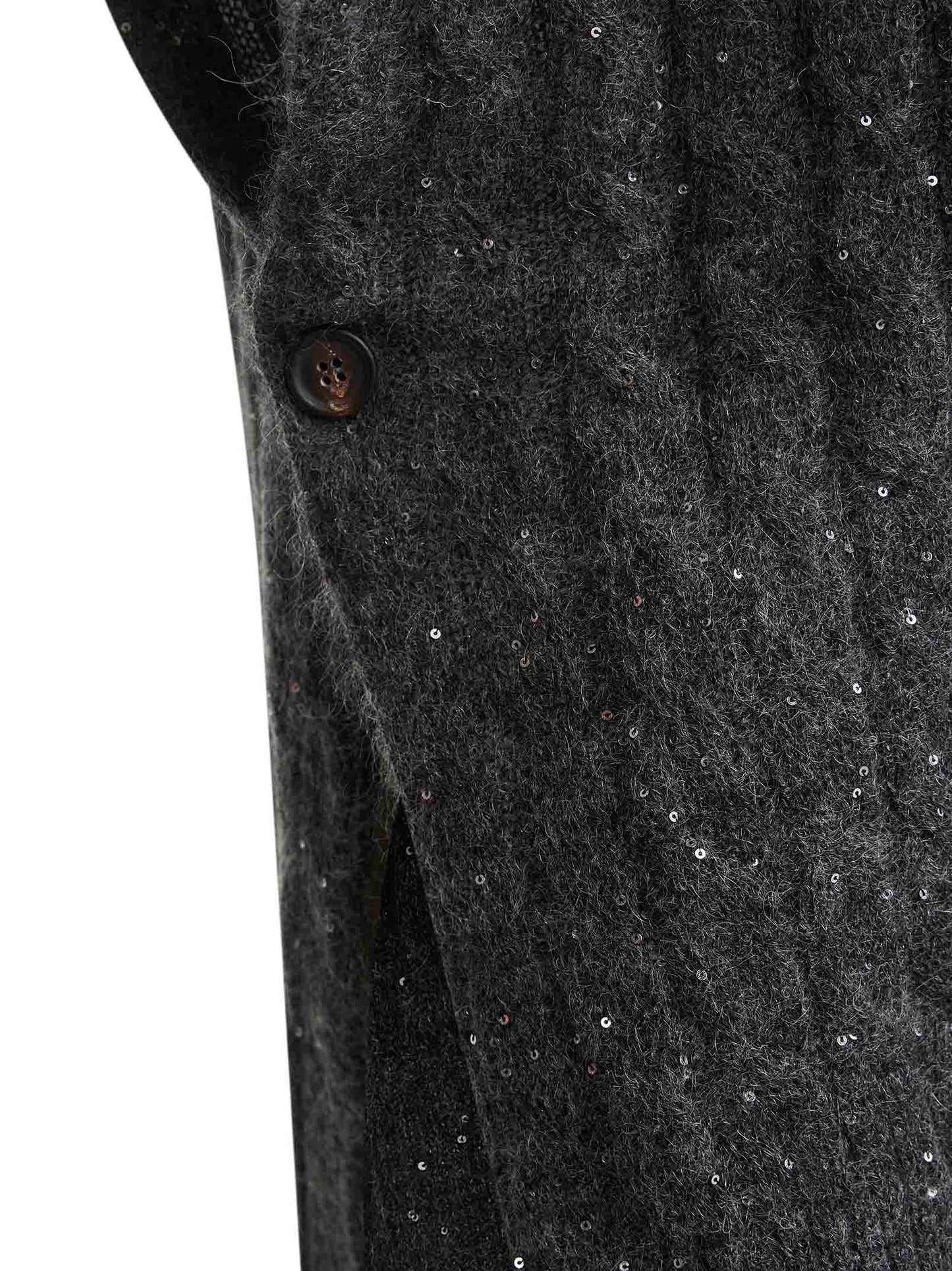 Gilet Dazzling Cable in misto mohair grigio