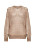 Beige mohair blend Dazzling Mesh sweater
