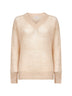 Beige mohair blend Dazzling Mesh sweater