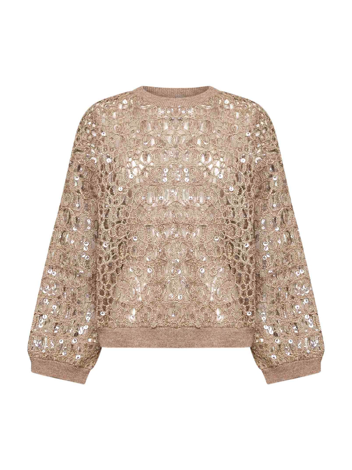 Maglia Dazzling Croc Embroidery beige