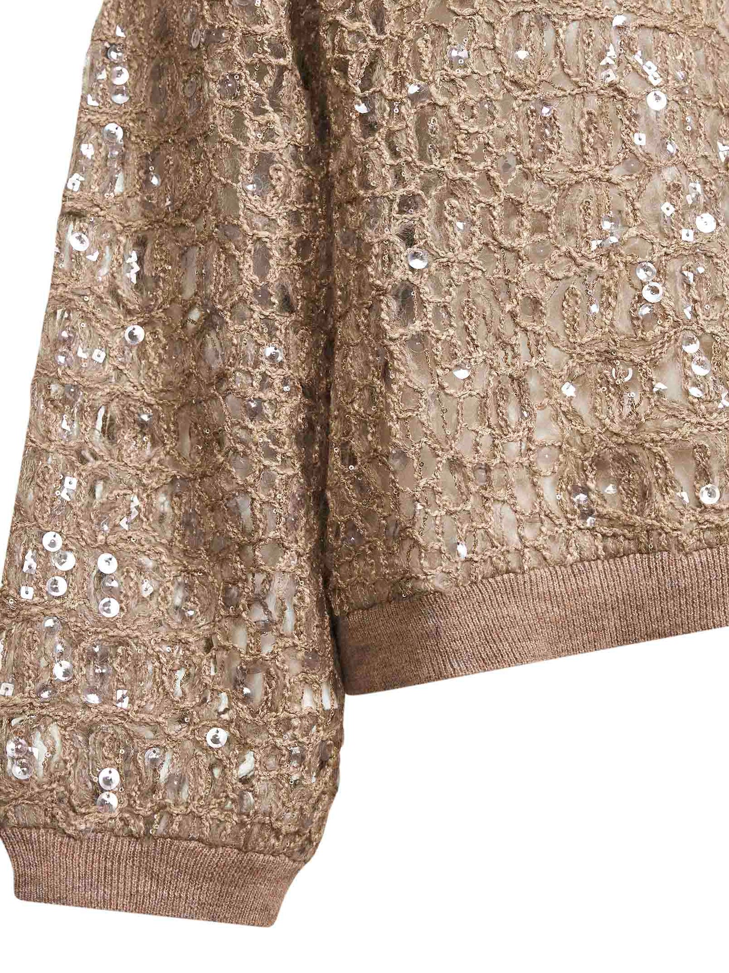 Maglia Dazzling Croc Embroidery beige