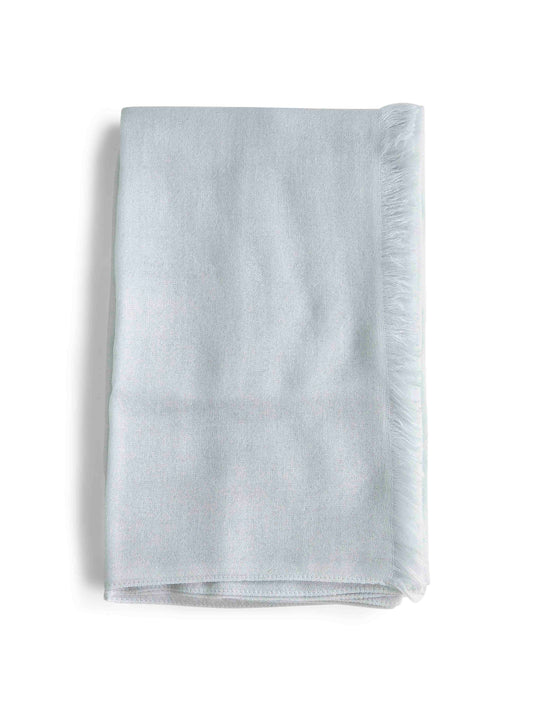 Light blue cashmere and silk scarf