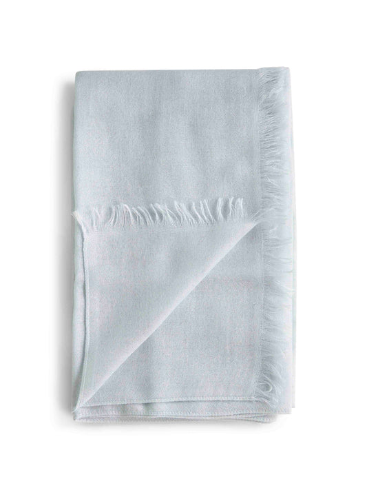 Light blue cashmere and silk scarf