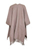 Brown sparkling flannel reversible poncho