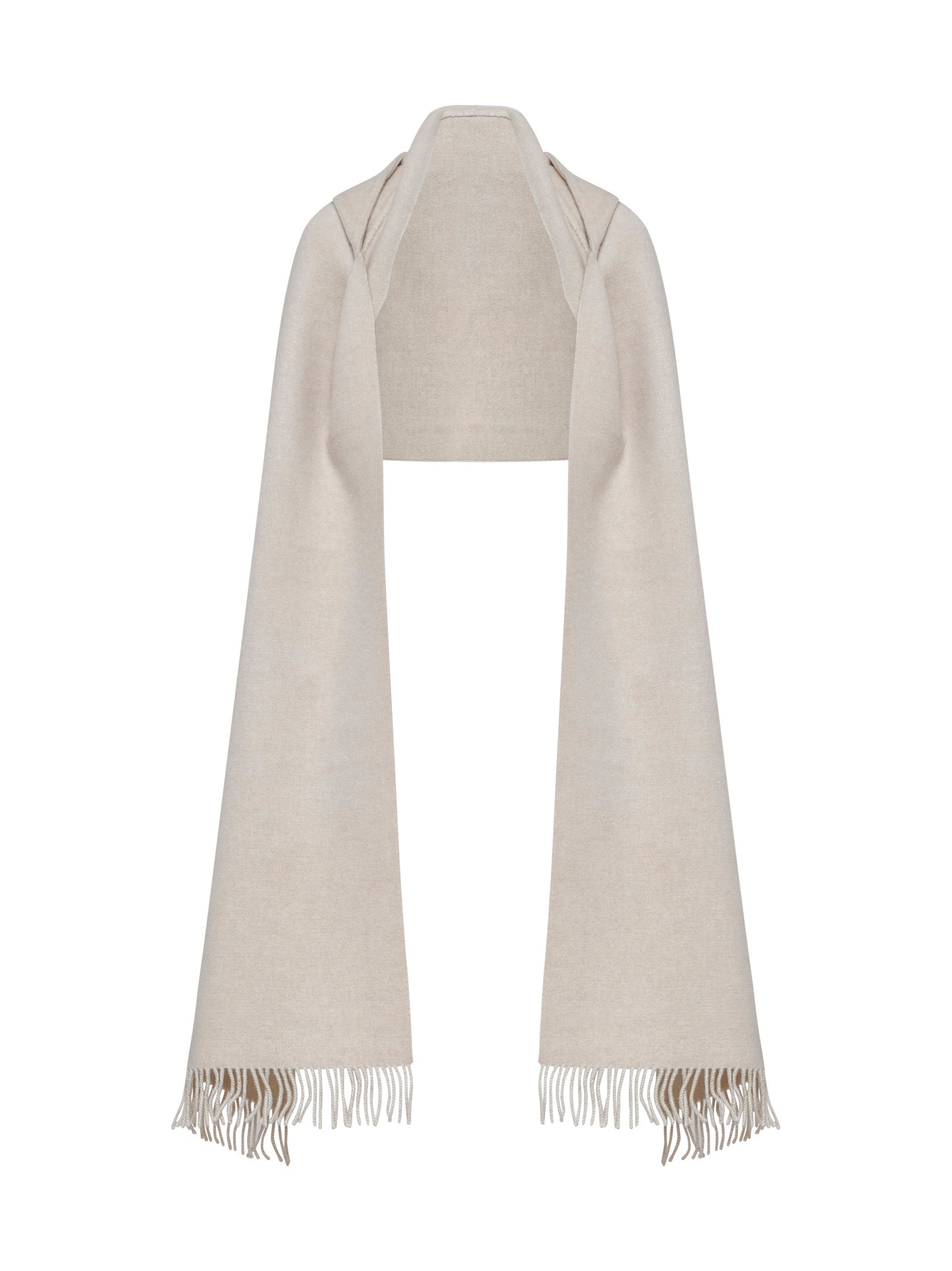 Wool and cashmere hooded scarf